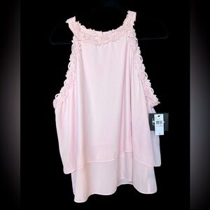 By & By Blush Sleeveless Blouse Size XXL (NWT)